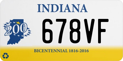 IN license plate 678VF