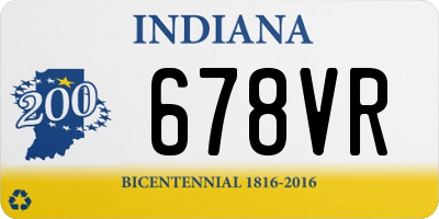 IN license plate 678VR