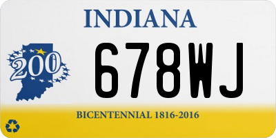 IN license plate 678WJ