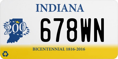 IN license plate 678WN