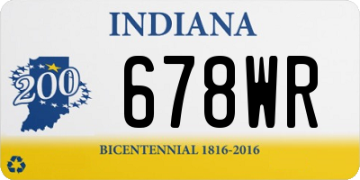 IN license plate 678WR