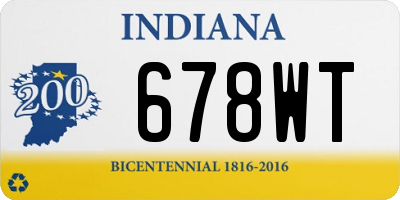 IN license plate 678WT