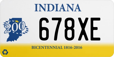 IN license plate 678XE