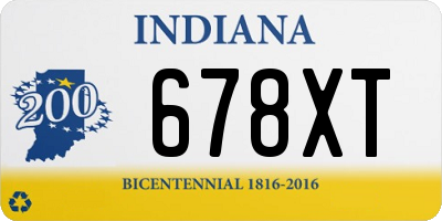 IN license plate 678XT