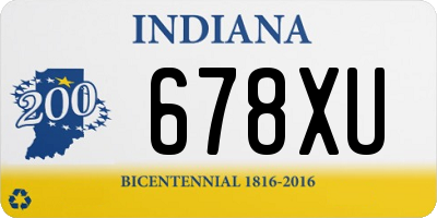 IN license plate 678XU