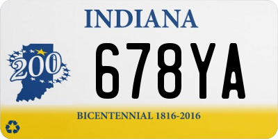 IN license plate 678YA