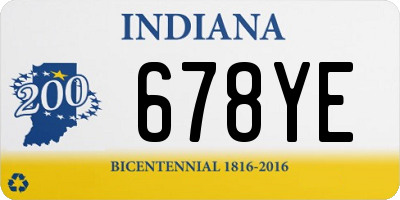IN license plate 678YE