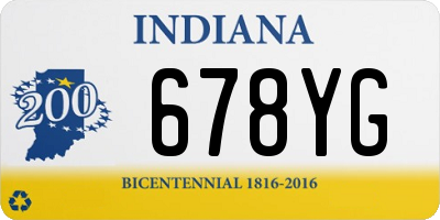 IN license plate 678YG