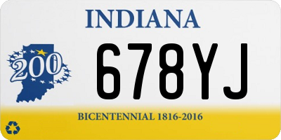 IN license plate 678YJ