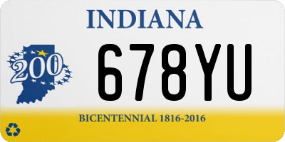 IN license plate 678YU