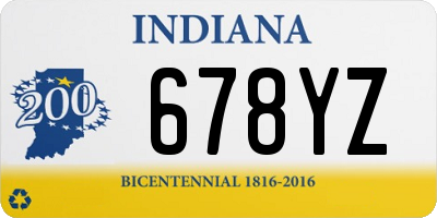 IN license plate 678YZ