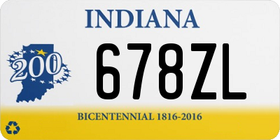 IN license plate 678ZL