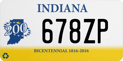 IN license plate 678ZP