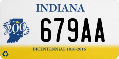 IN license plate 679AA