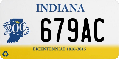 IN license plate 679AC