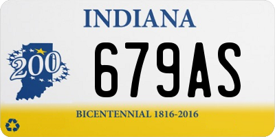 IN license plate 679AS