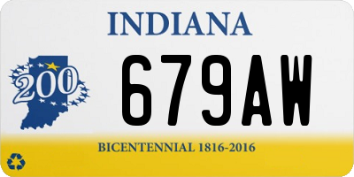 IN license plate 679AW