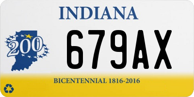IN license plate 679AX
