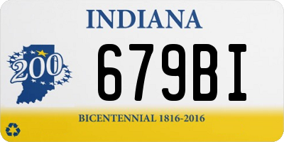 IN license plate 679BI