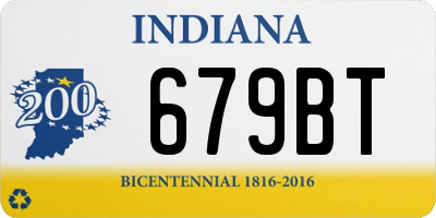 IN license plate 679BT