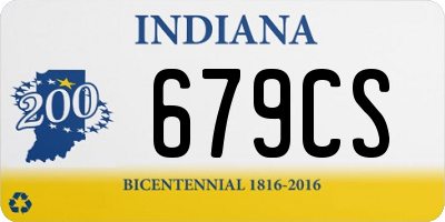 IN license plate 679CS