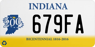 IN license plate 679FA