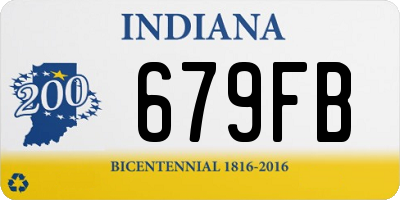IN license plate 679FB