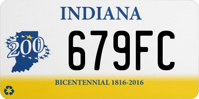 IN license plate 679FC