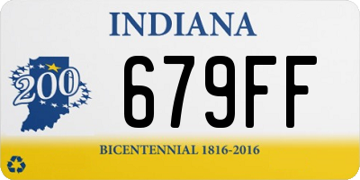 IN license plate 679FF