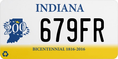 IN license plate 679FR