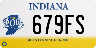 IN license plate 679FS