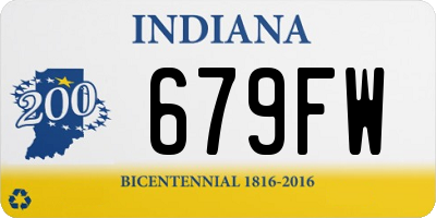 IN license plate 679FW