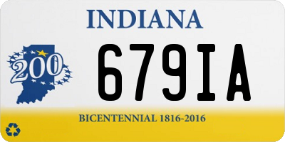 IN license plate 679IA