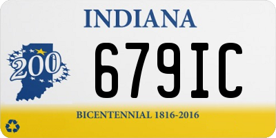 IN license plate 679IC