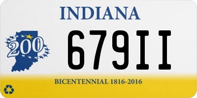 IN license plate 679II