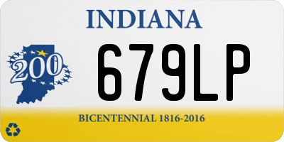 IN license plate 679LP