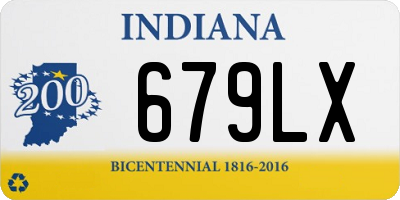 IN license plate 679LX