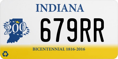 IN license plate 679RR