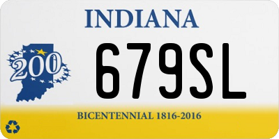 IN license plate 679SL