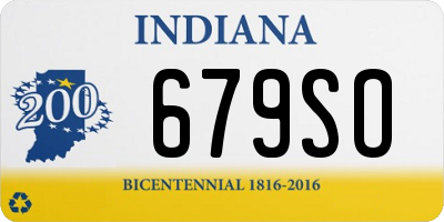 IN license plate 679SO