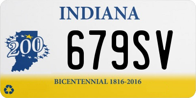 IN license plate 679SV