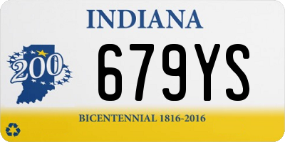 IN license plate 679YS