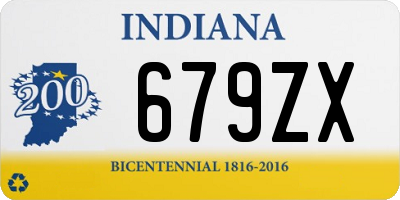 IN license plate 679ZX