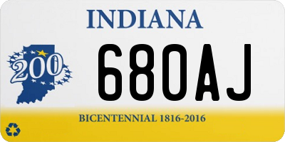 IN license plate 680AJ