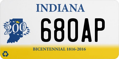 IN license plate 680AP