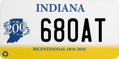 IN license plate 680AT