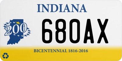 IN license plate 680AX