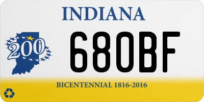 IN license plate 680BF