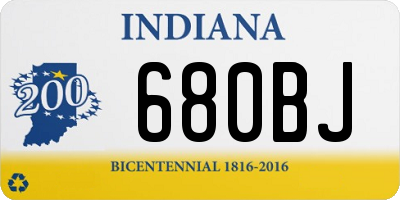 IN license plate 680BJ