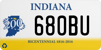IN license plate 680BU